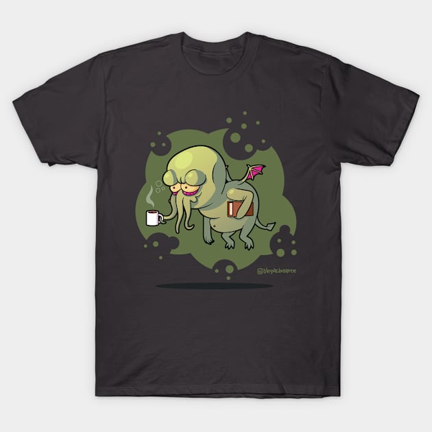 Tired Cthulhu T-Shirt by Alê Pachon